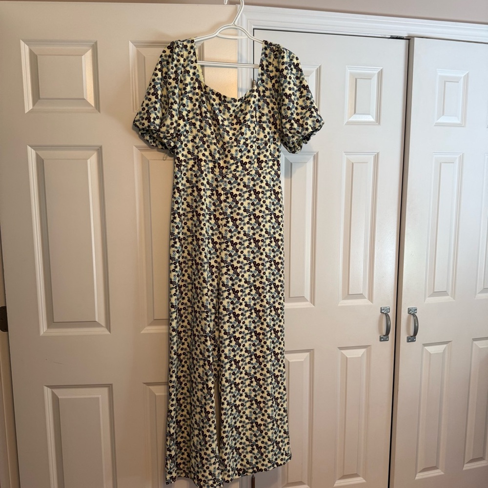 ASOS/Galmorous Floral Puff Sleeve Jumpsuit